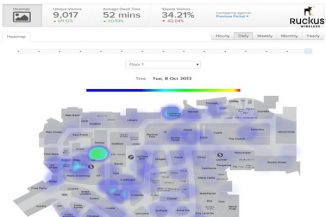 Heatmap creata da Ruckus SPoT