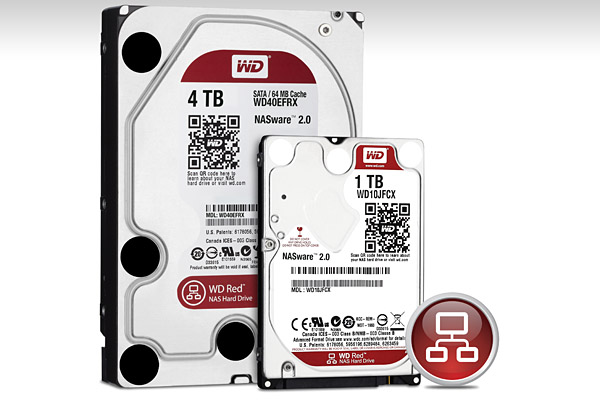 WD Red WD40EFRX, 4 TByte di capacità per NAS fino a cinque bay