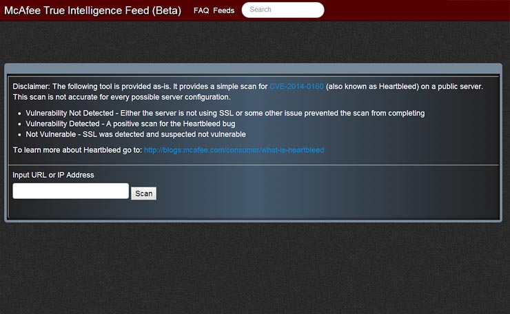 McAfee, ecco il tool gratuito per scovare Heartbleed