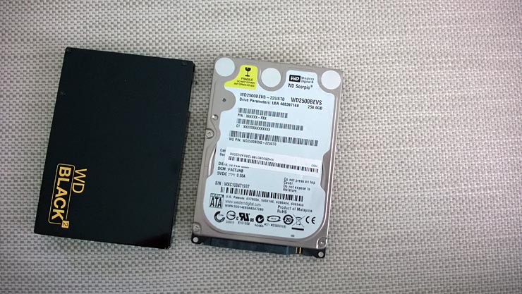 WD Black2 a confronto con un convenzionale drive da 2,5"
