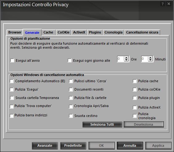 Controllo privacy