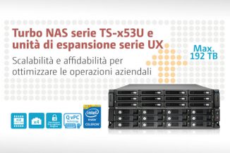 QNAP TS-x53U Turbo NAS, storage in formato rack per le imprese