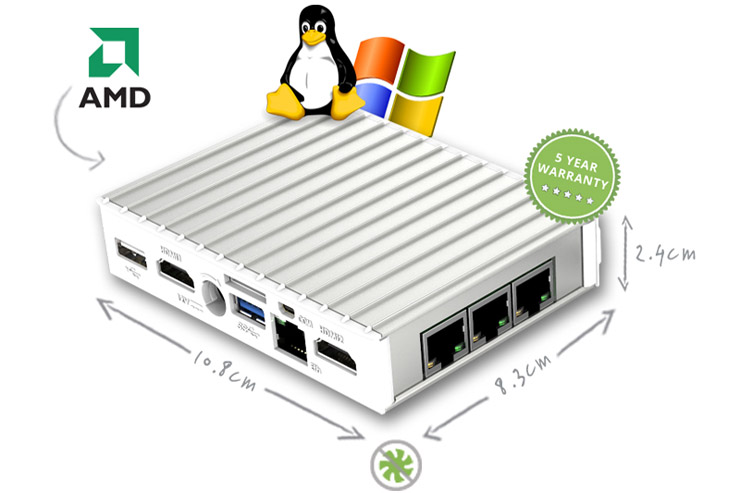 Tiny Green PC Filet, sistemi fanless ultracompatti per l’industria