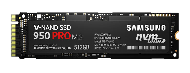 Samsung SSD 950 PRO, tecnologia V-NAND e Form Factor NVMe M.2 