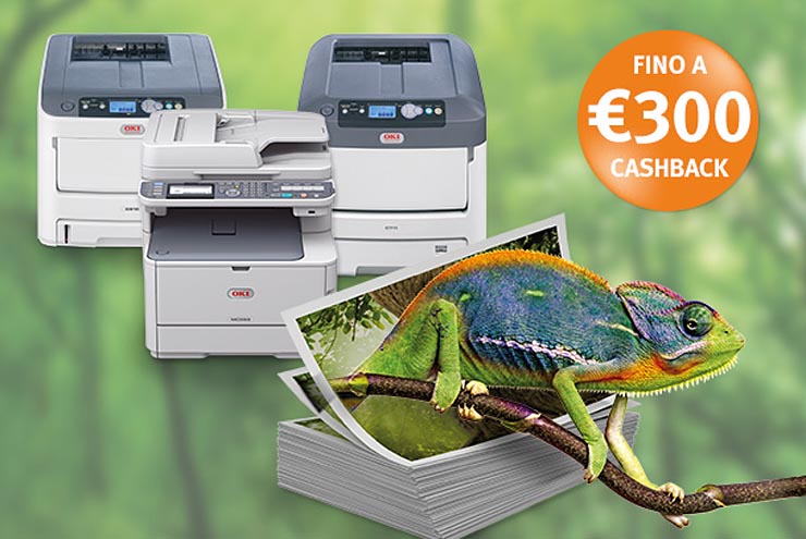 OKI, promozioni Cashback su stampanti e multifunzione