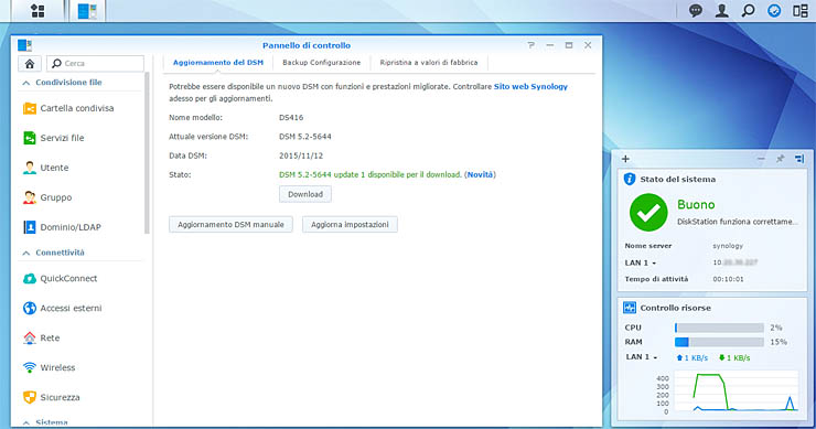 Synology DS416, NAS quattro bay per i piccoli uffici