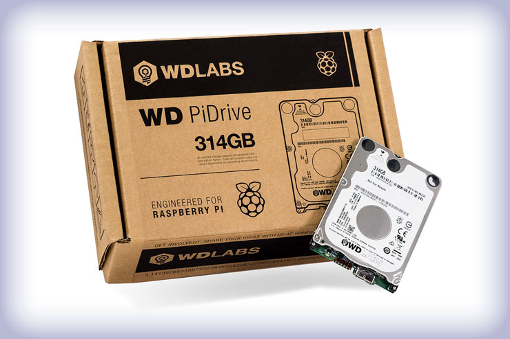 WD PiDrive 314GB, storage a basso consumo per Raspberry Pi