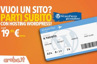 Aruba, nuovi pacchetti web hosting con Wordpress preinstallato