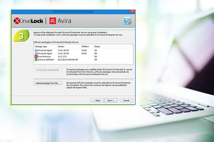 La console DriveLock centralizza la gestione dei prodotti Avira