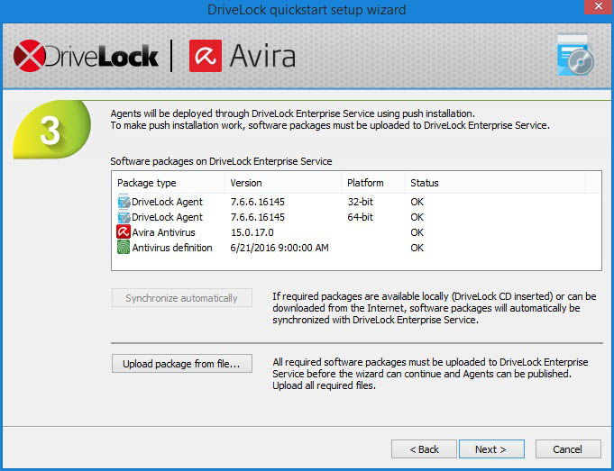 La console DriveLock centralizza la gestione dei prodotti Avira