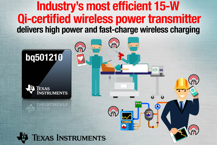 Texas Instruments bq501210, trasmettitore wireless per l’industria Texas Instruments bq501210, trasmettitore wireless per l’industria