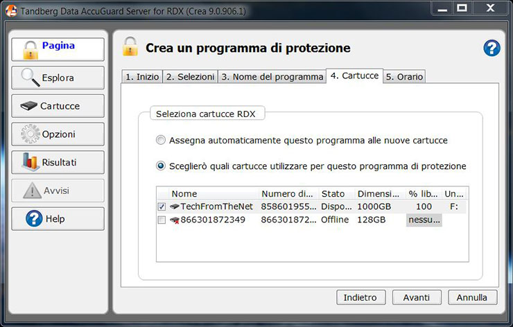 Tandberg Data backup