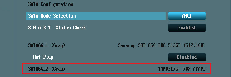 Tandberg Data backup