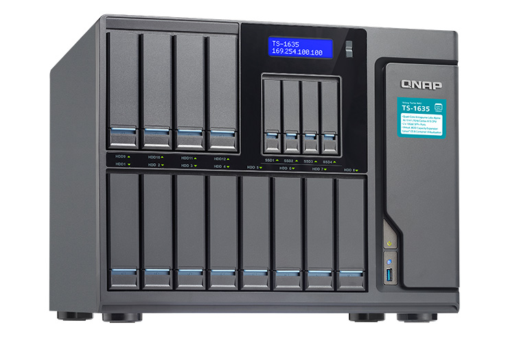 QNAP TS-1635, supporto cache SSD esteso e performance da primato QNAP TS-1635, supporto cache SSD esteso e performance da primato