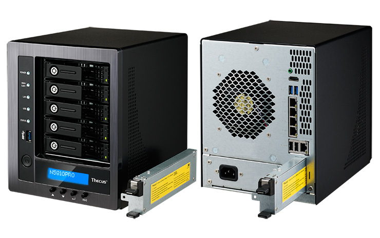 Thecus N5810PRO, storage scalabile con UPS integrato per le PMI