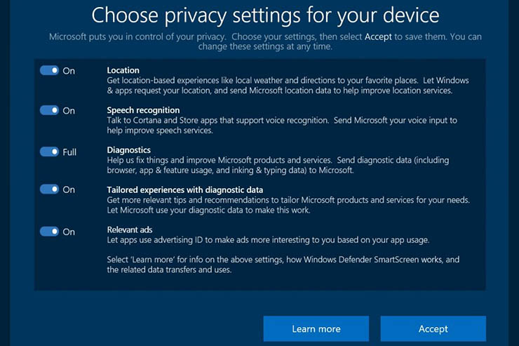 La nuova dashboard digitale Microsoft semplifica la privacy