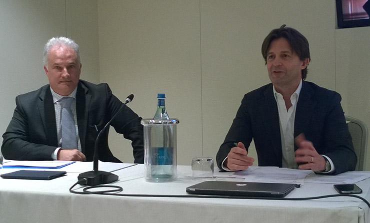Giordano Albertazzi, Presidente di Vertiv in Europa, Medio Oriente e Africa e Antonio Carnassale, Country Manager di Vertiv in Italia.