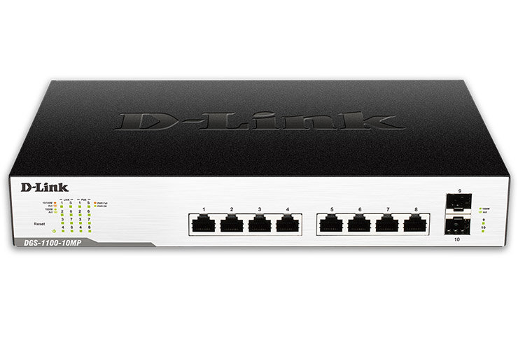 D-Link DGS-1100-10MP, lo switch PoE compatto con supporto ONVIF D-Link DGS-1100-10MP, lo switch PoE compatto con supporto ONVIF