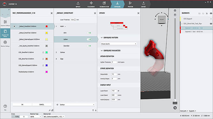 EOSPRINT 2.0, il CAM moderno per l’Additive Manufacturing