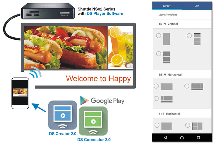 Shuttle XPC nano NS02A, l’Android “tascabile” per il signage