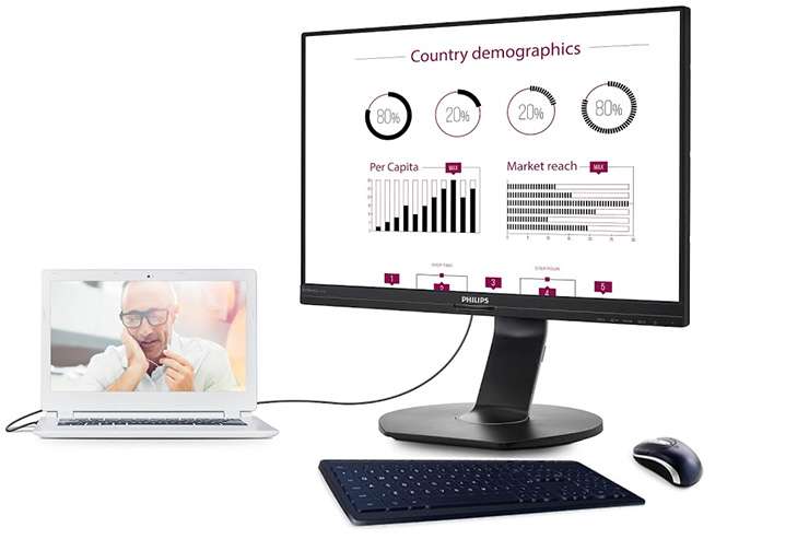 Philips 241B7QUPEB, prestazioni e benessere per l'ufficio Philips 241B7QUPEB, prestazioni e benessere per l'ufficio