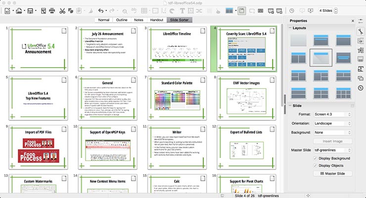 LibreOffice 5.4, documenti facili e open source anche in cloud