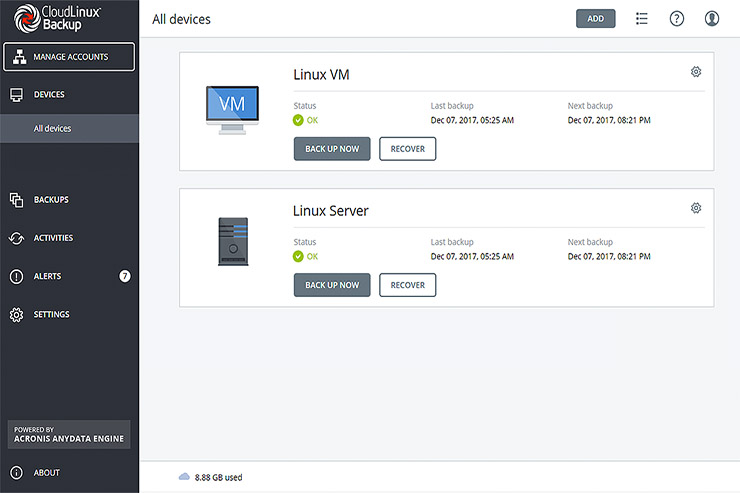 Acronis e CloudLinux, protezione e backup per server Linux