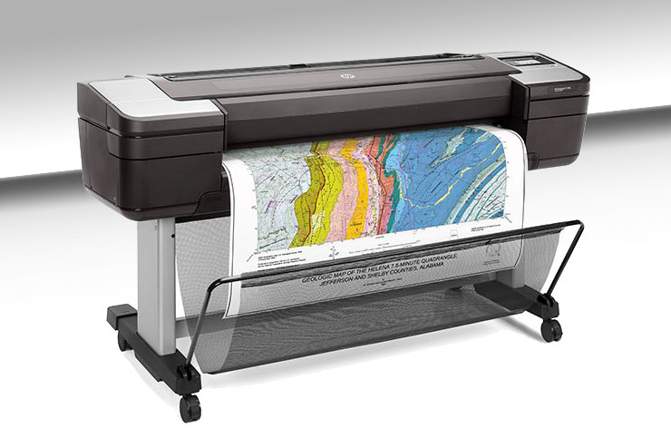 HP DesignJet T1700, stampanti CAD e GIS sicure