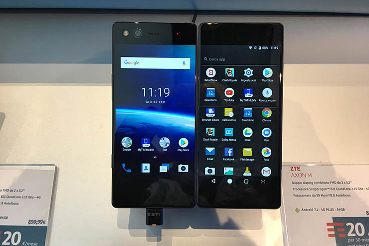 ZTE Axon M, due schermi e quattro modalità di utilizzo