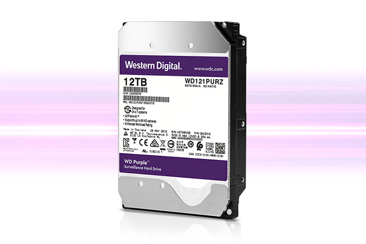 WD Purple 12 TByte, l'AI migliora la videosorveglianza