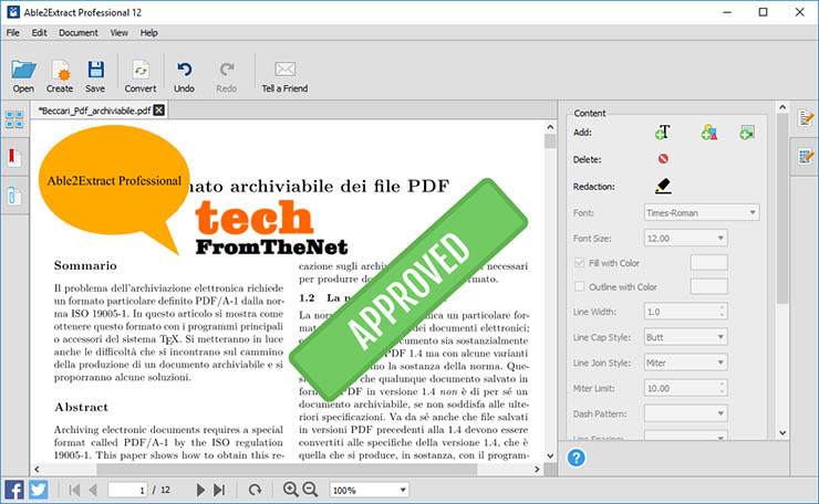 Ufficio paperless, Able2Extract converte e modifica PDF