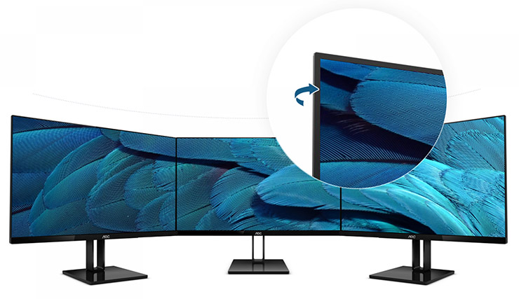 AOC 242VQ, economico display IPS con cornice ultrasottile