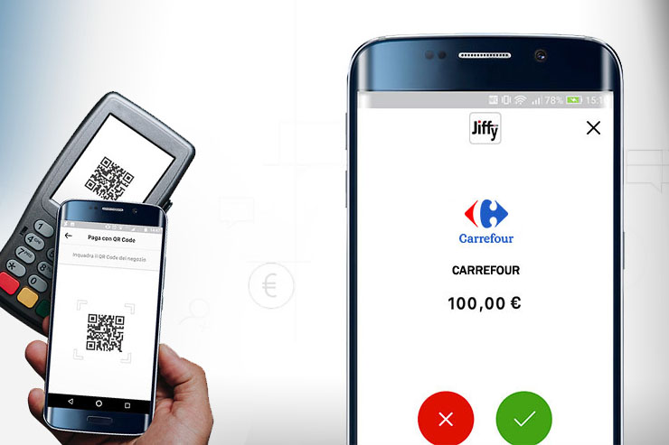Con Jiffy, al Carrefour si paga la spesa con lo smartphone