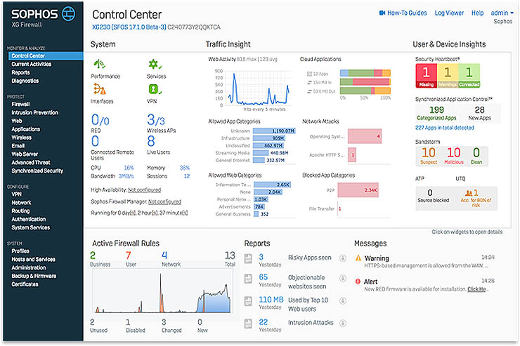 Sophos rende disponibile l’XG Firewall su Sophos Central