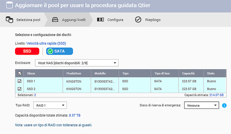 QNAP TVS-972XU, nove drive bay per il tiering avanzato