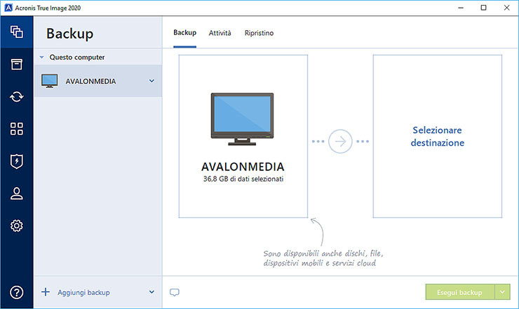 Acronis True Image 2020, crittografia e cloud backup