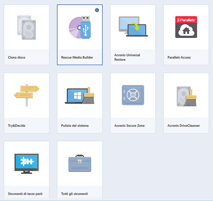 Acronis True Image 2020, crittografia e cloud backup