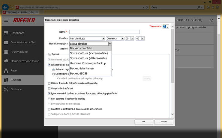 Buffalo TS6400DN, snapshot e gestione iSCSI a 10 Gbps