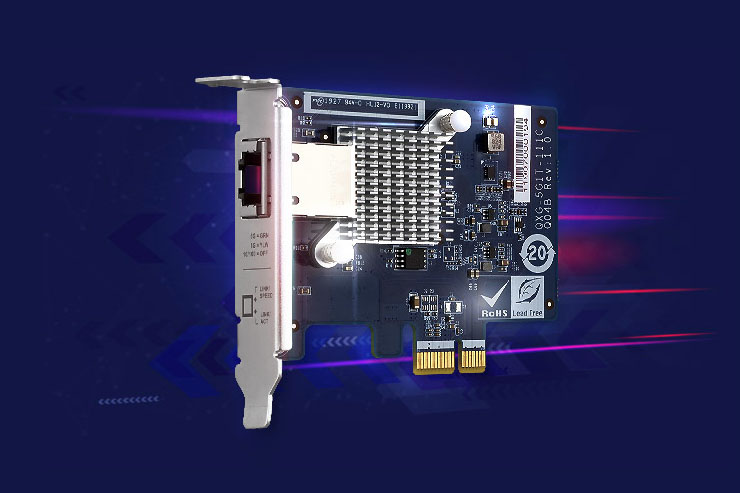 QNAP QXG-5G1T-111C accelera le attività di rete QNAP QXG-5G1T-111C accelera le attività di rete