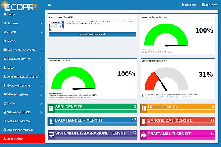 GDPRLab assicura la completa conformità alle normative GDPRLab assicura la completa conformità alle normative