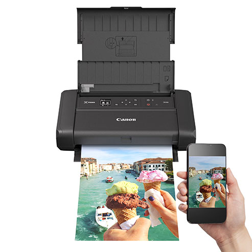 La stampante Canon PIXMA TR150 si porta dietro l’ufficio