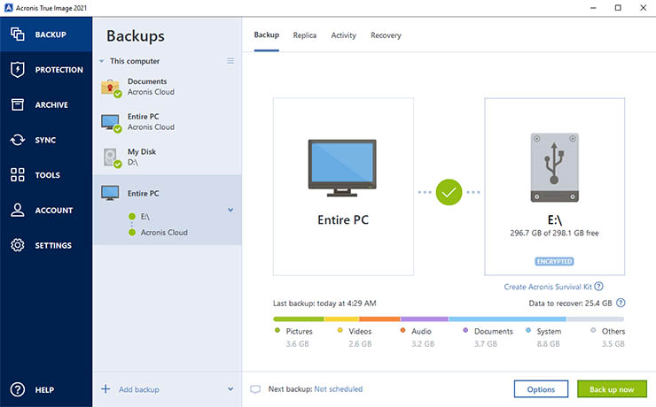 Acronis True Image 2021: backup, cloud e anti-malware