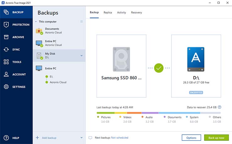 Acronis True Image 2021: backup, cloud e anti-malware
