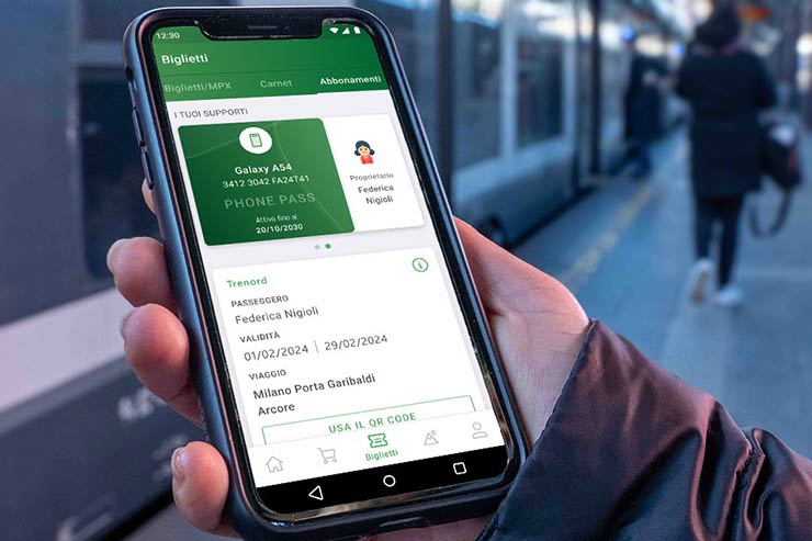 smartphone Phone-Pass-Trenord smartphone